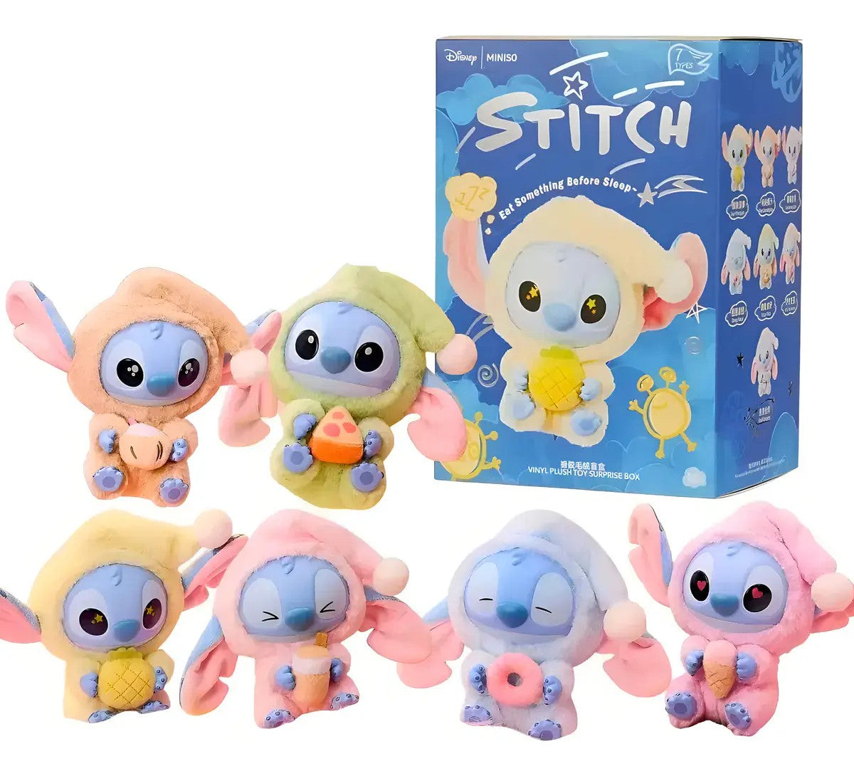 Peluche Stitch Caja Sorpresa Llavero Colgante Coleccionable Sleepy Series