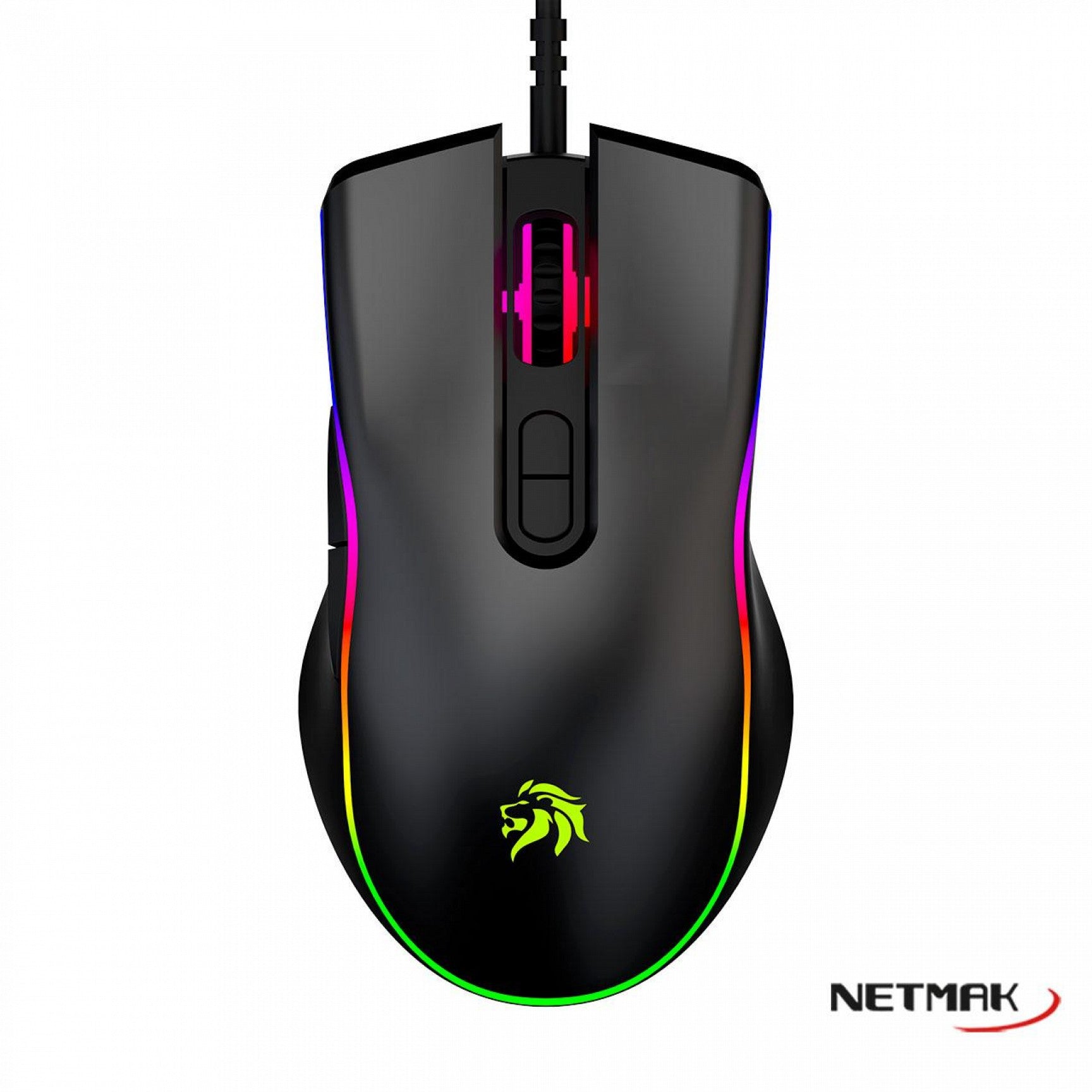 Mouse Gamer USB Netmak NM-GM53 7 Botones RGB 3600 DPI Ergonómico
