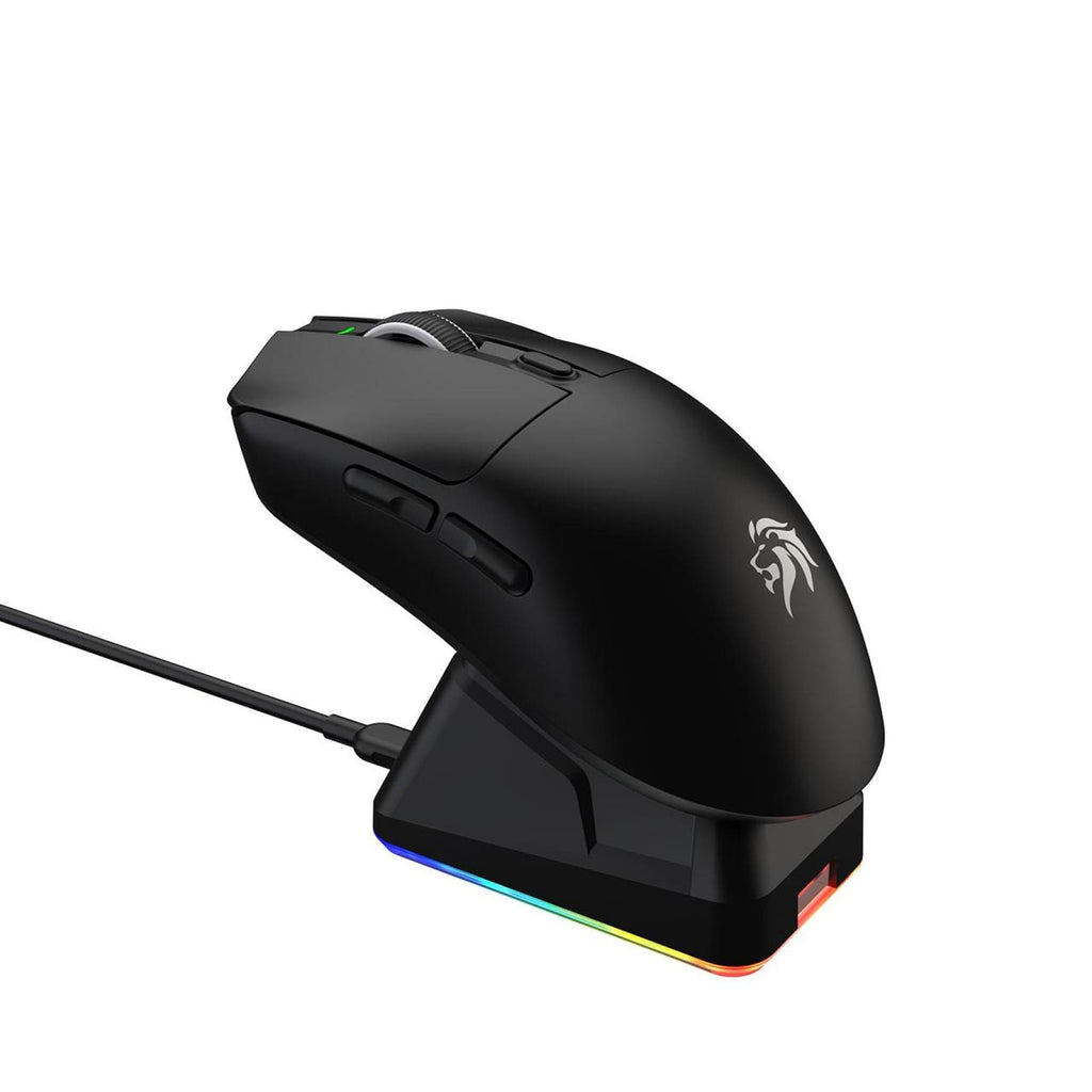 Mouse Gamer Inalámbrico Tri-Modo Netmak NM-GM62 con Base de Carga y RGB