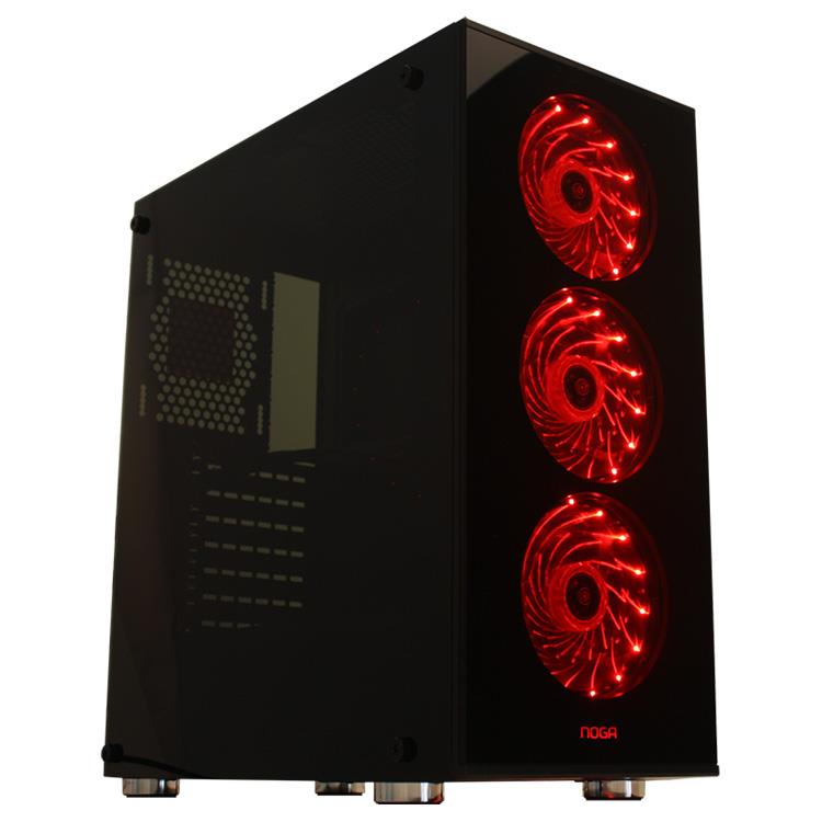 Gabinete Gamer Noga Stormer 8608 RGB con Fuente 600W y Vidrio Templado