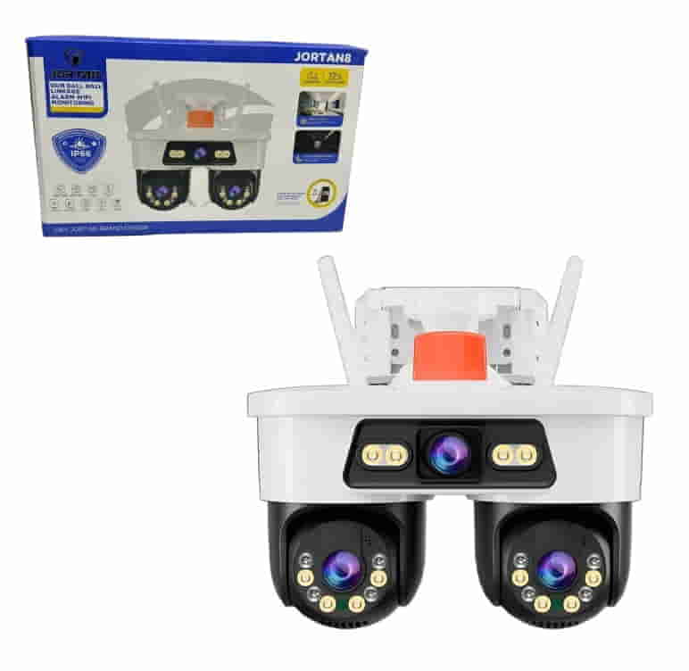 Cámara de Seguridad WiFi Exterior 360° Jortan Triple Lente JORTANN8 (App V380 Pro)