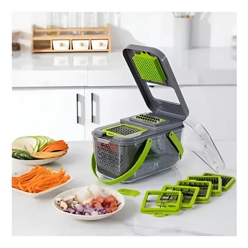 Mandolina Cortador y Rallador de Verduras Multifunción 22 Piezas Dinax DX-MAN22PAR