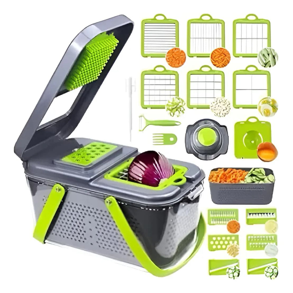 Mandolina Cortador y Rallador de Verduras Multifunción 22 Piezas Dinax DX-MAN22PAR