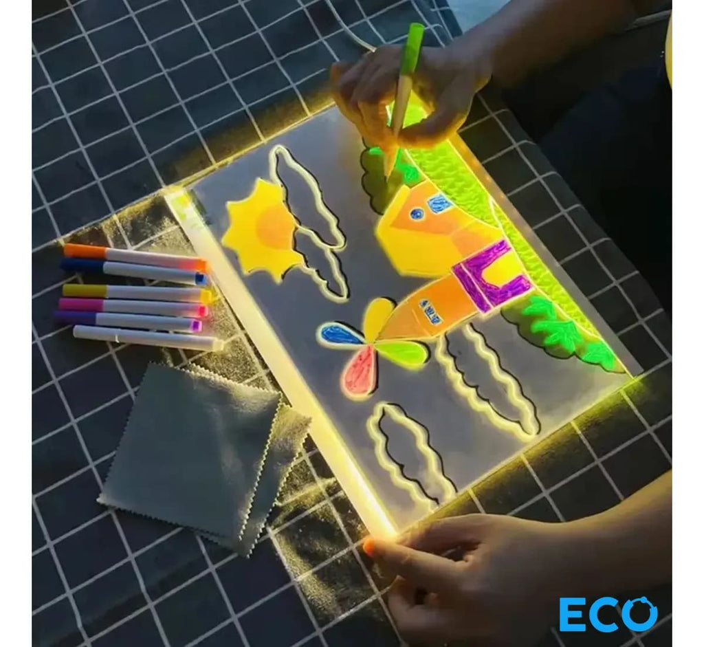 Pizarra Mágica Neón de Acrílico con Luz LED 30x20 cm DIY3020