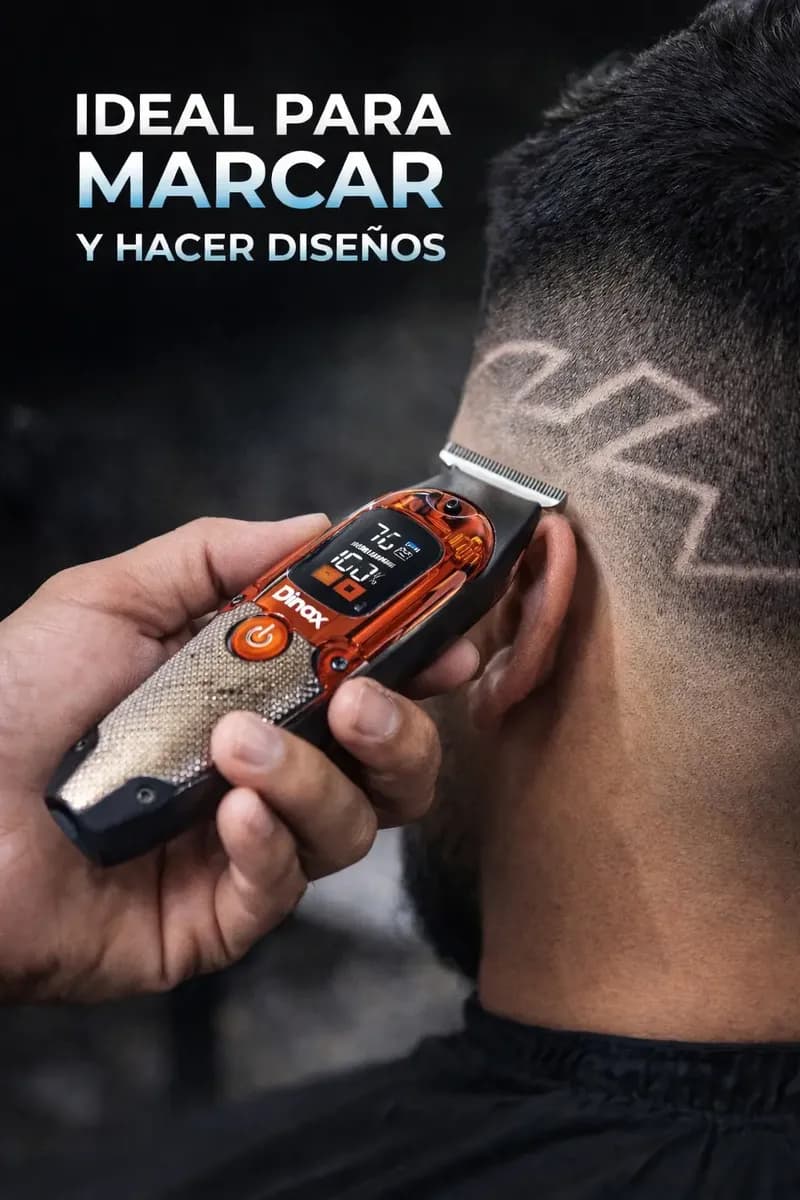 Cortadora de Pelo y Barba Recargable con Pantalla LCD Dinax CBR-5WA02