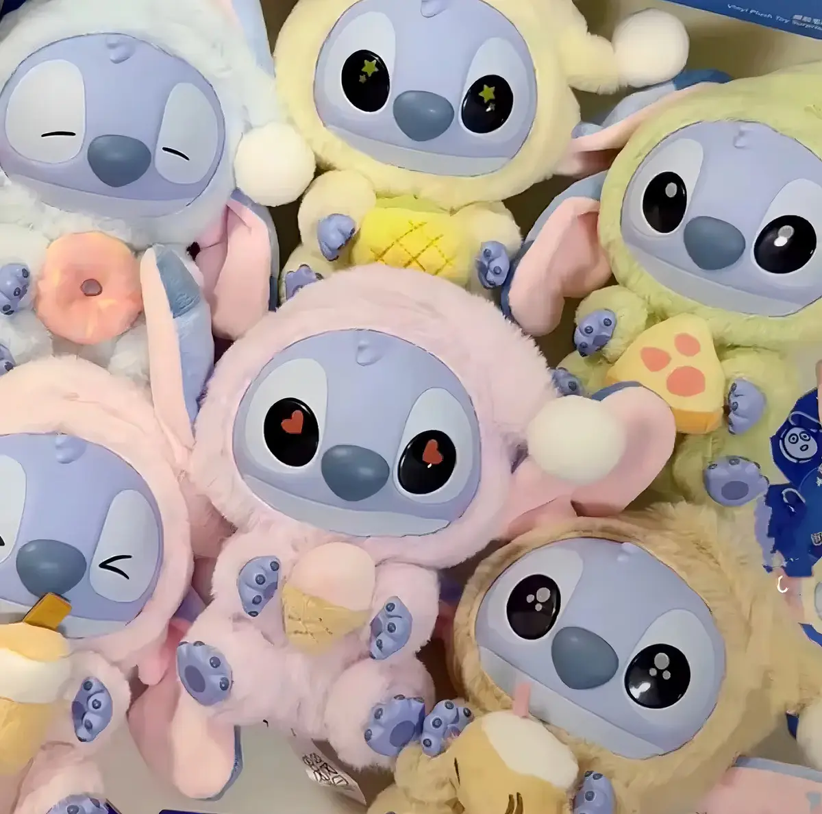 Peluche Stitch Caja Sorpresa Llavero Colgante Coleccionable Sleepy Series