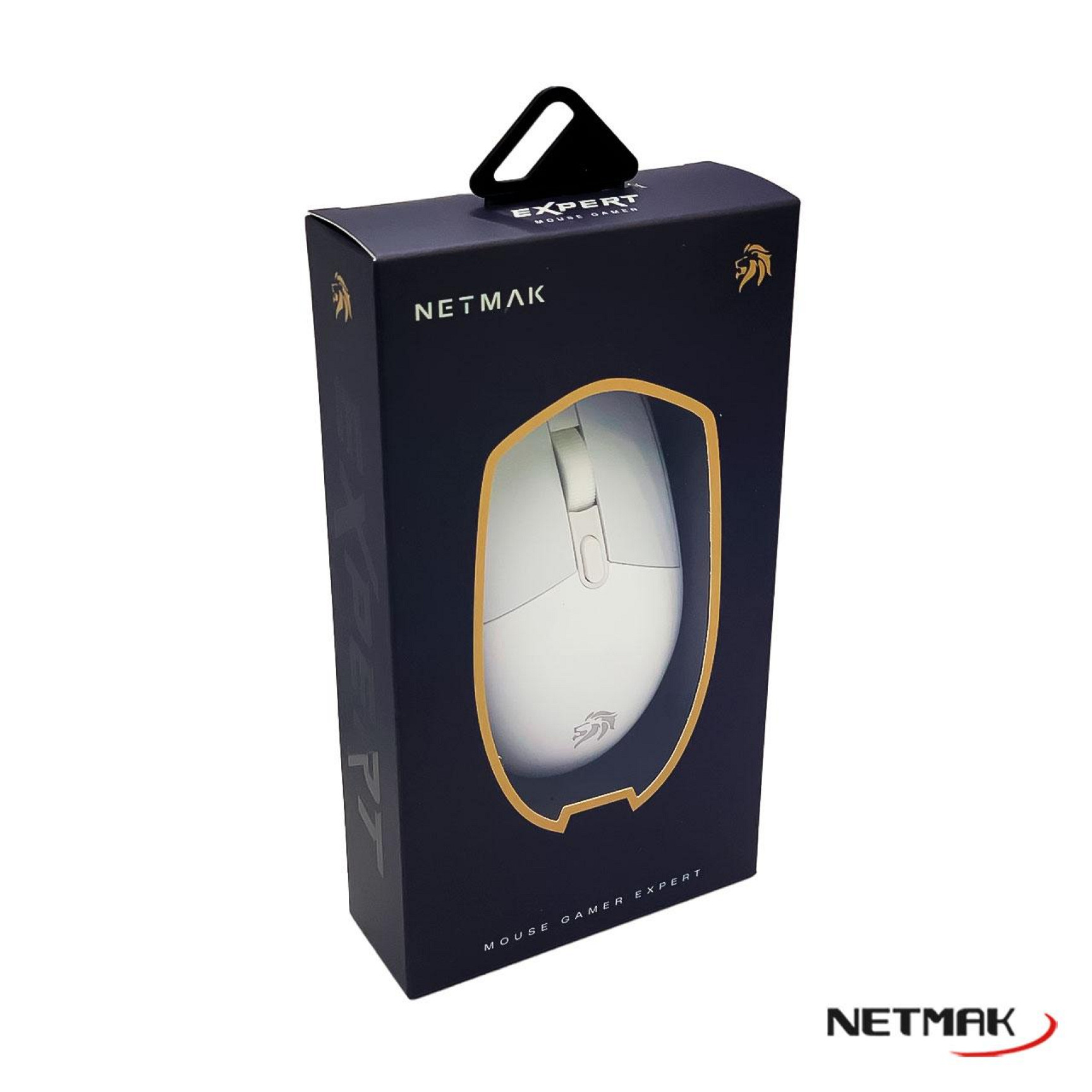 Mouse Gamer USB Netmak Expert NM-EXPERT 6 Botones RGB 3600 DPI Blanco