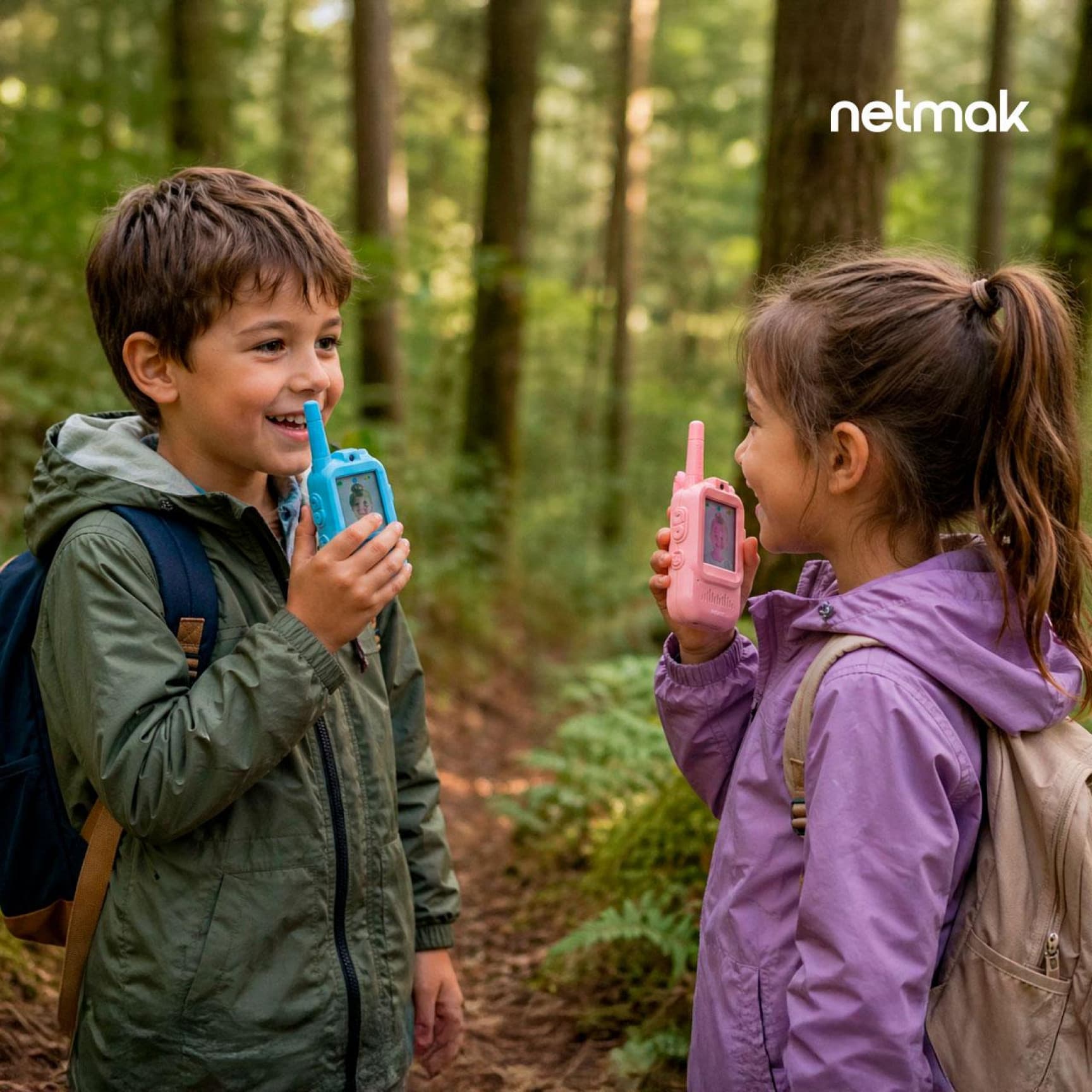 Walkie Talkies Infantiles con Cámara y Pantalla Netmak NM-WALKIE