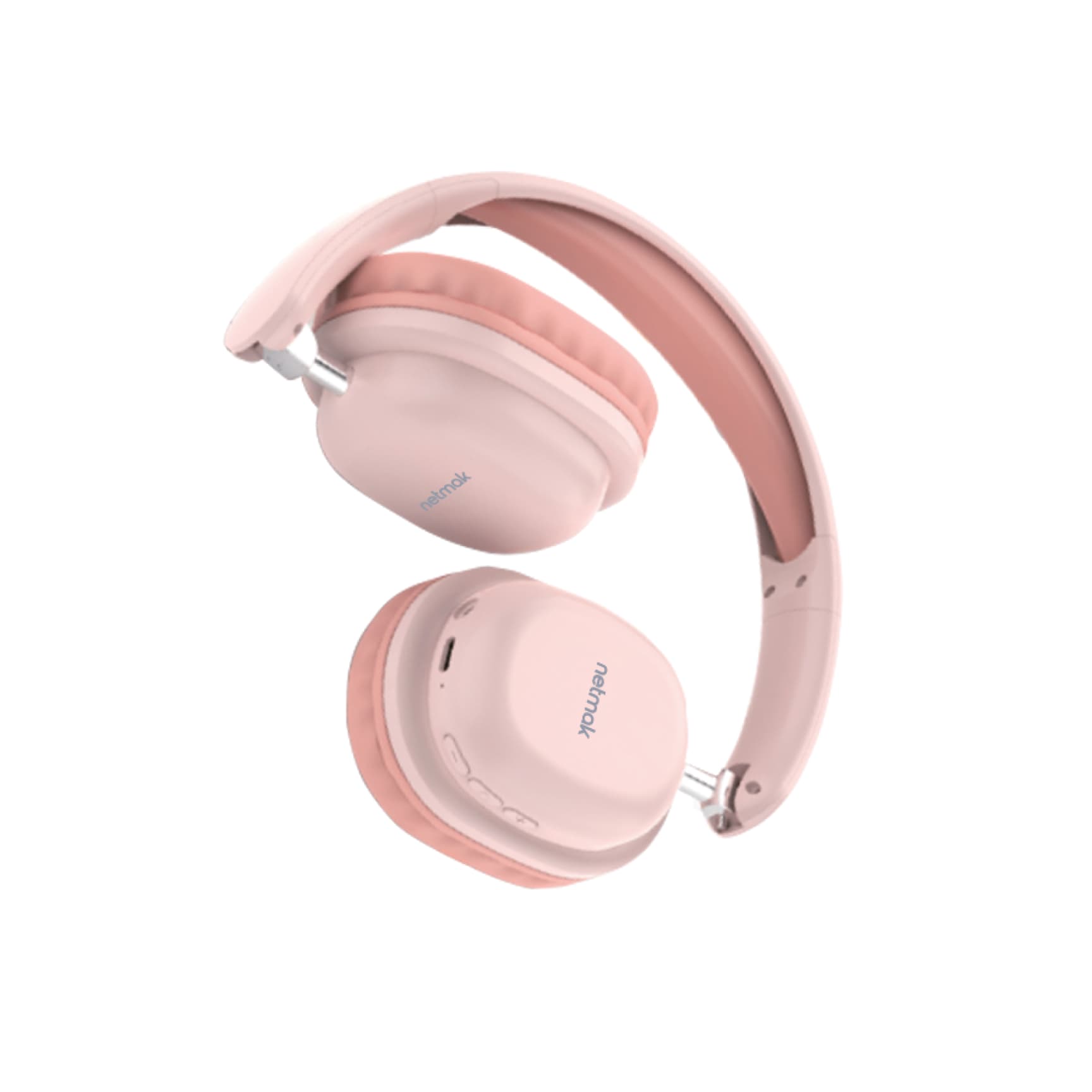 Auricular Inalámbrico Bluetooth Vincha Plegable Netmak NM-LIVE Rosa